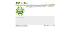 Desktop Screenshot of bioskincare.ecrater.co.uk